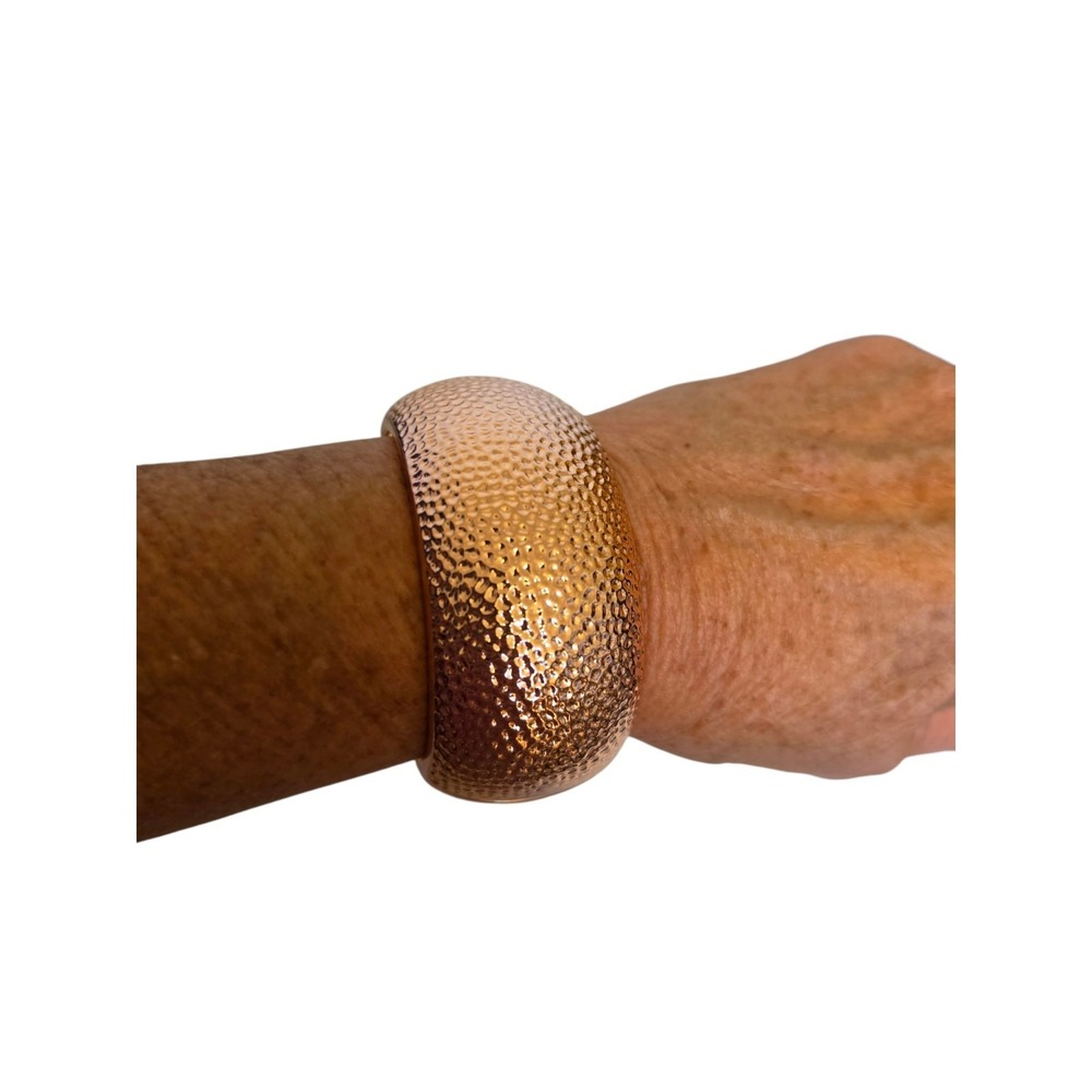 Alloy Bangle‎ Hammered Rose Gold